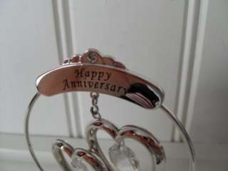 WEDDING DAY 25TH 50TH 40TH HAPPY ANNIVERSARY WITH SWAROVSKI CRYSTAL 