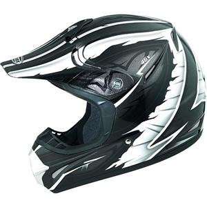  GMax Youth GM46Y Helmet   Large/Metallic Black/White Automotive