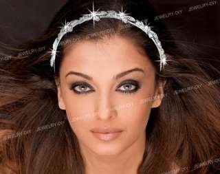 Bridal Flower Crystal Silver Plated Hair Tiara Headband HOT  