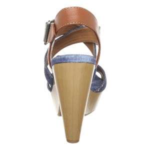 NIB Lucky Brand ACACIA Heels Sandals Indigo Denim Blue  