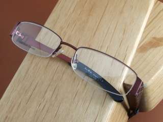 New deepbrown+pattern SEMI RIM Eyeglass Frame E757  