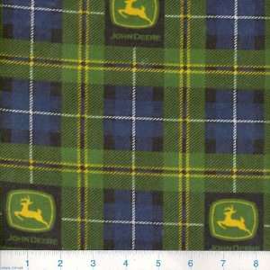  42 Wide Flannel John Deere Plaid Fabric By The Yard 
