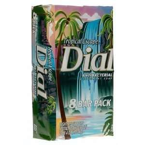  Dial Antibacterial Soap, Tropical Escape, 8   4.5 oz bars Beauty