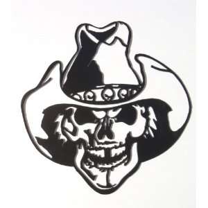 Skeleton, Skull , Cowboy, Wall Art, Metal Art, Gothic, Western, Office