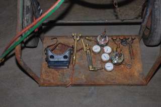 For sale is a OXY/ACETYLENE WELDING AND CUTTING TORCH SET, REGULATORS 