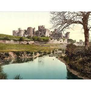  Vintage Travel Poster   The castle Caerphilly Wales 24 X 