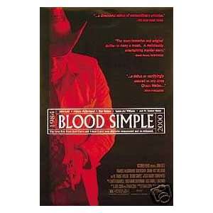 Blood Simple Double Sided Original Movie Poster 27x40  