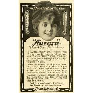 1919 Ad Joseph W Schloss Co Aurora Hair Waiver Setters 