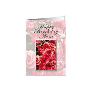  Aunt Happy Birthday, Pink Flowers Card Health & Personal 