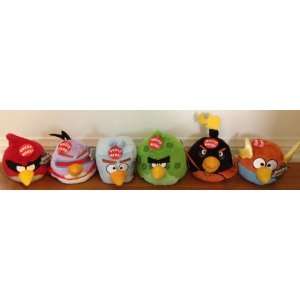 Angry Birds Space 5 Inch DELUXE Plush with sound Set of 6 (Super Red 