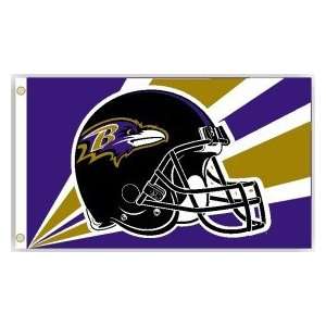  Baltimore Ravens 3x5 Helmet Design Flag Sports 