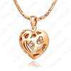   18K Gold Plated Use Swarovski Crystal Heart To Love Pendant Necklace