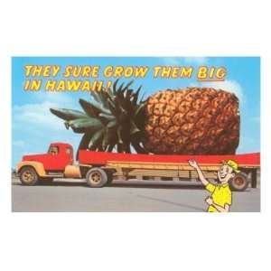  Giant Pineapple on Truck Bed, Hawaii Premium Poster Print 