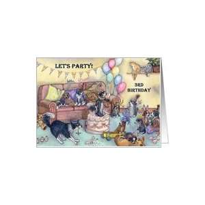    birthday party invitation, 3, three, third, Card Toys & Games