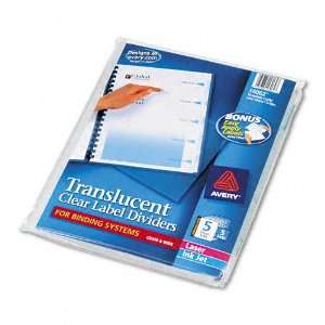  Avery® Index Maker Clear Dividers, Five Tab, Letter, Five 