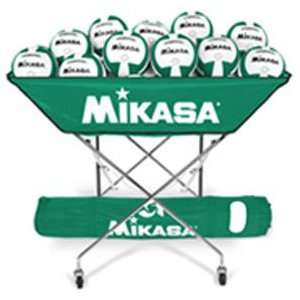 Mikasa Collapsible Hammock 24 Ball Volleyball Cart GRE GREEN 48 X 22 X 