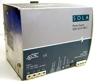 Sola SDN 20 24 480C Power Supply Parallel Redundant Operation