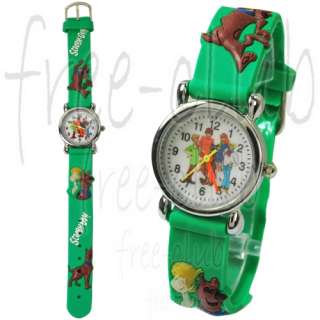 Scooby Doo @@ Shaggy 3D Green Band Cartoon Wrist Watch  
