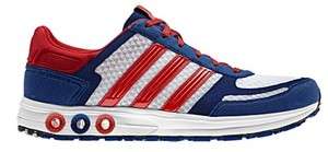 New Adidas Sport LA TRAINER Running Shoes White Red Blue Mens 