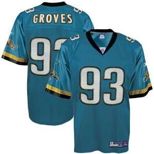 Reebok NFL Equipment Jacksonville Jaguars #93 Quentin Groves Teal 