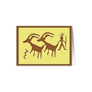  Native American Art, Petroglyphs Note Card Card Health 