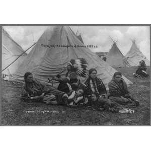 American Indians,comforts,home,family,tepee,pipe,1909 