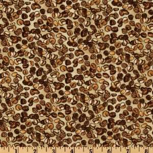  44 Wide Cafe Americano Coffee Beans Latte Fabric By The 