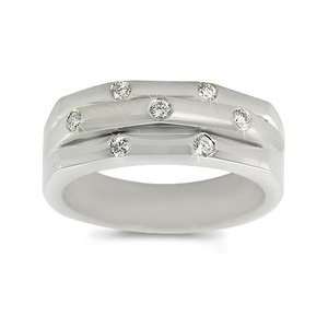 CleverEves Petit Orbital Diamond Ring in Platinum size 4 