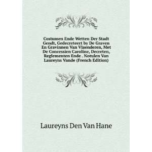   Van Laureyns Vande (French Edition) Laureyns Den Van Hane Books