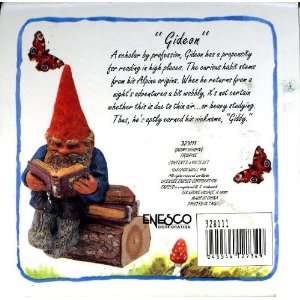  Gideon Gnome Reading Figurine 323111 By Enesco