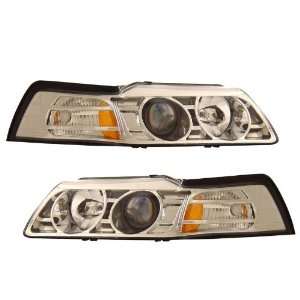  1999 2004 Ford Mustang KS Chrome Halo Projector Headlights 