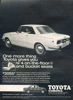 1968 Toyota Corona 4 speed Classic Advertisement Ad  
