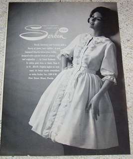 1962 Serbin of Florida fashion Lady Clothing VINTAGE AD  