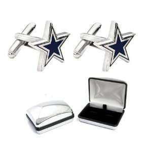 Dallas Cowboys Cufflinks 2012 2013 Edition *FREE Chrome Gift / Display 