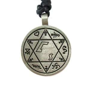   Amulet of Wealth Pewter Pendant with Adjustable Cord Necklace Jewelry