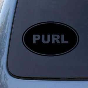 PURL KNITTING   Vinyl Car Decal Sticker #1632  Vinyl Color Black