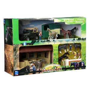  Large Horse Show Playset with Jeep Hauler Stable Horses People 