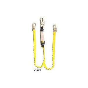  Heavy Duty Shock Absorbing Safety Lanyard with 5 Single 