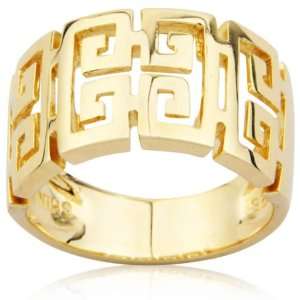  18k Gold Over Sterling Silver Ancient Aztec Ring Jewelry