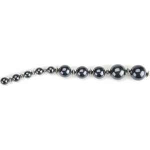  Blue Moon Manor House Glass Beads 7 Strand Assorted Black 