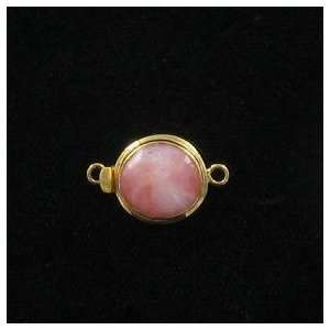  ELEGANT SOLID 18K GOLD PINK OPAL CLASP LARGE~ Everything 