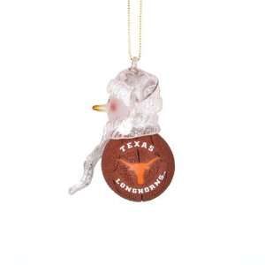 BSS   Texas Longhorns NCAA Acrylic Basketball Snowman Ornament (2.50)