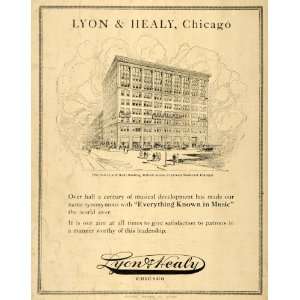   Chicago Location Harp Piano Makers   Original Print Ad