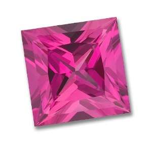 3x3mm Princess Cut Gem Quality Chatham Created Cultured Pink Sapphire 