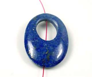 35x25mm Natural Indigo Lapis Lazuli Agogo Pendant Bead  