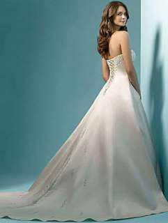  Bridal Crystal Wedding Dress Prom Gown Size 6 8 10 12 14 