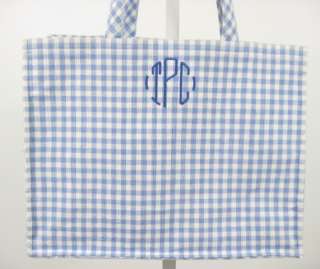 SHYAM AHUJA Blue White Large Cotton Tote Bag Handbag  