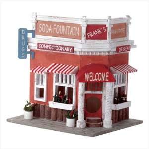  SODA FOUNTAIN BIRDHOUSE Patio, Lawn & Garden