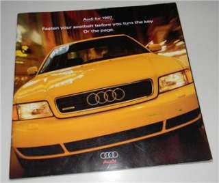 1997 Audi A4 A6 A8 Cabriolet Sales Brochure Book    