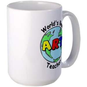  Worlds Best Art Teacher Art Large Mug by  